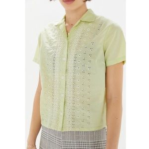 Urban Outfitters Embroidered Button up NWT